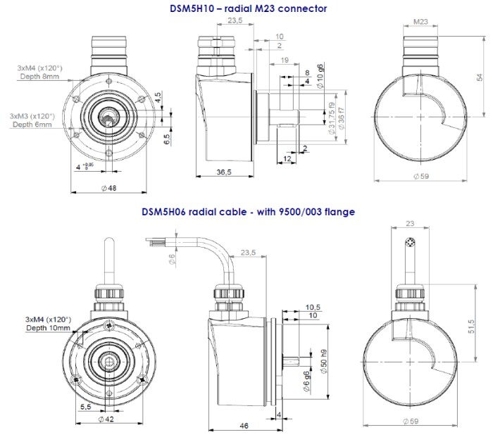 BEI Sensors / Sensata DSM5H Incremental Encoders